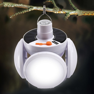 Solar Rechargeable LED Camping <b>Light</b> Foldable Outdoor <b>Emergency</b> Hanging Lamp For Night Market Street Vendor Use - Product Image 1