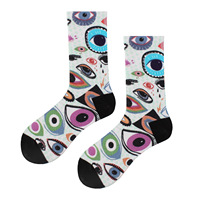 Vente en gros de chaussettes vierges avec logo personnalisé mode pour hommes impression 3d chaussettes imprimées par sublimation numérique