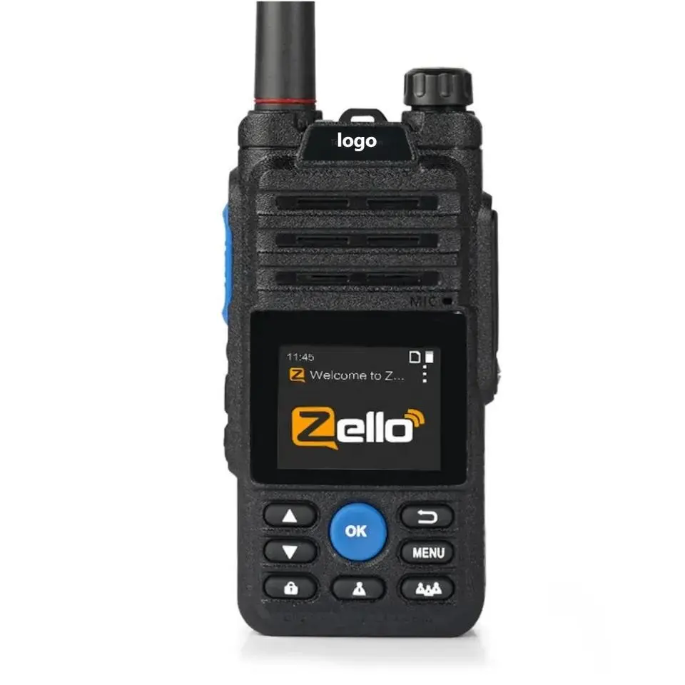 Zello PTT Walkie Talkie Long Range phones 4G Mobile Radio Transceiver 6800mah