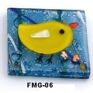 Aimant de réfrigérateur en verre de 5x5 cm Evil Eyes Unique et élégant - Product Image 1