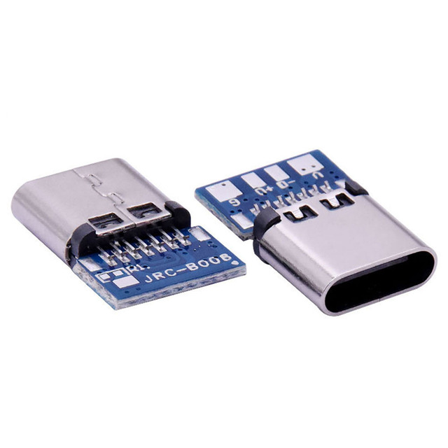 USB Type-C Interface Connector 3.1 Type-C 2Pin 4Pin Female Connector Charging Port USB 3.1 Type C Socket With Screw Fixing Plate