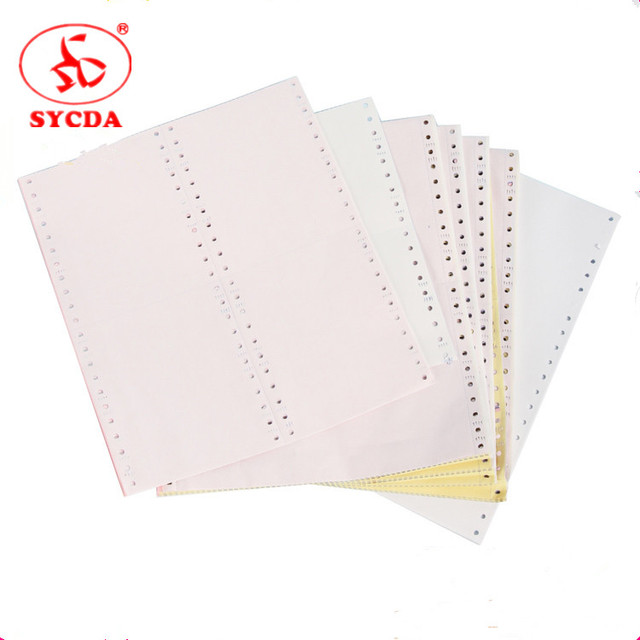 Blank Printed 3ply Carbonless Computer Continuous Paper