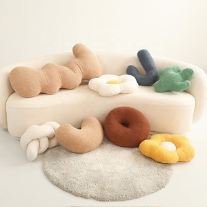 Surdimensionné en peluche personnaliser décoratif drôle oreiller Boucle canapé en forme <span class=keywords><strong>de</strong></span> fleur siège oreiller <span class=keywords><strong>coussin</strong></span> pour la maison - Product Image 2