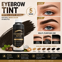 Teinture pour sourcils à haute couvrance, formule personnalisée OEM ODM pour sourcils clairsemés, distributeurs de cosmétiques, professionnels de salon et kits de teinture à domicile