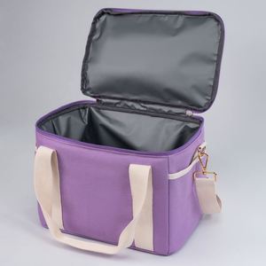 Outdoor Canvas Insulated Cooler Bag Travel <b>Tote</b> Bag Canvas Lunch Bags with Shoulder Strap - Product Image 3
