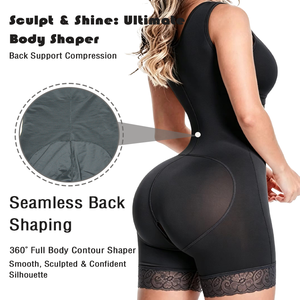 <span class=keywords><strong>Fajas</strong></span> <span class=keywords><strong>Colombianas</strong></span> Reductoras Stage 2 Post-Opératoires pour Femmes, Bodys Sculptants Post-partum avec Fermeture Éclair Latérale - Product Image 4