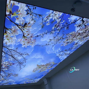 LeArt Hotel decoración nube <span class=keywords><strong>cielo</strong></span> impresión suspendido 3D <span class=keywords><strong>Pvc</strong></span> <span class=keywords><strong>Panel</strong></span> de techo para restaurante decoración de pared de techo - Product Image 2