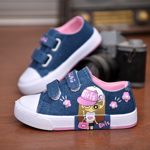 <span class=keywords><strong>Scarpe</strong></span> da ginnastica in tela per bambine, nuove sneakers primaverili in denim traspiranti, <span class=keywords><strong>scarpe</strong></span> sportive da principessa - Product Image 1