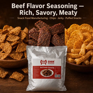 Beef Flavor Dried Blended Seasoning Powder for Snack Food Manufacturing | Commercial Wholesale OEM Custom 25kg Bags