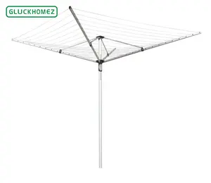 Garde-air rotatif en aluminium, 4 bras, 50m, ultra résistant