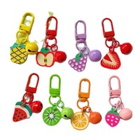 Porte-clés créatif en forme de fruit, pendentif en argile polymère, accessoires mignons, ornements à suspendre pour sac de couple, petit cadeau pour enfants
