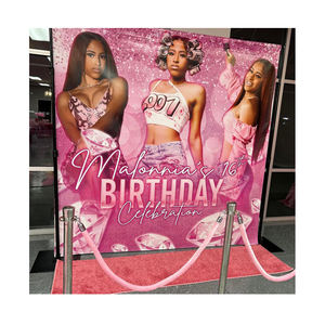 خدمة طباعة لافتة مخصصة جدار خلفية خلفية لافتة عيد ميلاد - Product Image 1