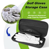 Étui rigide en EVA pour gants de golf avec logo personnalisé, sac de rangement portable antichoc pour accessoires de golf avec porte-marqueur de balle
