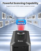 Escáner de código de barras 2D EVAWGIB, lector de códigos QR portátil inalámbrico para inventario de libros de biblioteca, compatible con iPhone