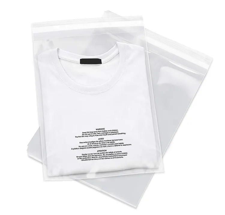 Combo Pack Warning Bags Clear Poly Bags with Suffocation Warning for Packaging