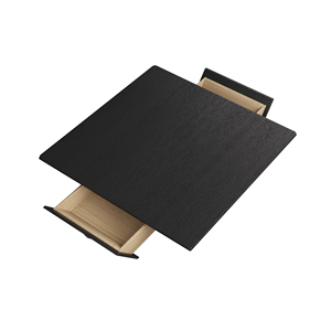 Voxhome Bắc Âu hiện đại màu đen sáng tạo ngắn gọn căn hộ nhà hình thang gỗ vuông trung tâm lưu trữ Bàn cà phê phòng khách - Product Image 5