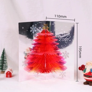 Cartes de Noël Artisanales 3D avec Arbre de Noël Pop-up, Cartes de Vœux de Noël et de Nouvel An avec Enveloppe et Autocollant - Product Image 4