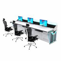 Poste de travail moderne personnalisé bureau salle de commande console combiné table bureau centre de commande console de surveillance