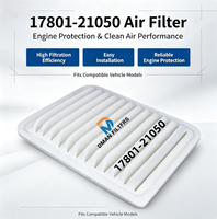 Filtre à air haute efficacité en gros pour usine 17801-0M020 17801-0T020 17801-0T030 17801-21050 pour pièces détachées automobiles