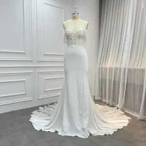 2022 Noble Bride Sweetheart Neckline Off Shoulder Latest Wedding Dress Bridal Gown