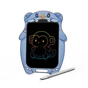 Tablet tulis elektronik untuk anak, Tablet tulis layar Lcd warna-warni desain kartun, papan coretan untuk anak-anak