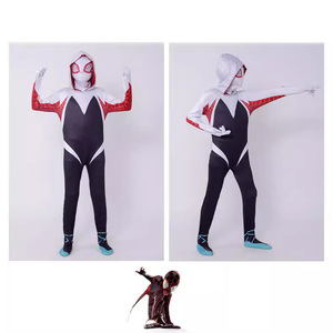 Disfraz de Gwen Spider-Man para niños de 8 a 13 años, poliéster, para Halloween, cosplay, juegos de rol, moda urbana - Product Image 3