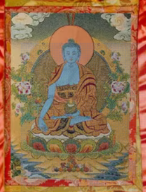 Thangka pigmento minerale cuore dipinti decorativi tela Base Zhan Bala ritratto per la casa portico decorazione della parete - Product Image 2