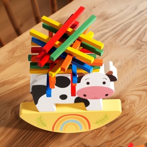 Jeu d'empilage en bois pour enfants, bâtonnets colorés, puzzle éducatif précoce, jouets en bois, coordination œil-main pour bébé - Product Image 4
