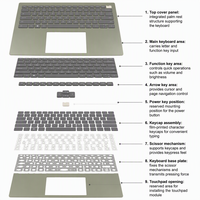 Ensemble clavier et repose-poignets OEM avec pavé tactile et touches rétroéclairées pour Dell Inspiron 14 5420 5425