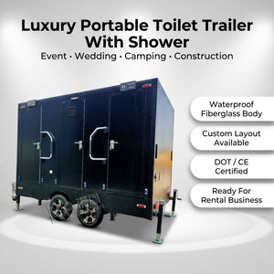 Toilettes portables personnalisables, remorque de toilettes mobiles d'extérieur <span class=keywords><strong>avec</strong></span> <span class=keywords><strong>douche</strong></span>, remorque de toilettes portables pour camping, parc, festival - Product Image 2