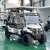 Robetaa Kereta Golf Listrik 6-Kursi Kustom dengan Motor AC dan Baterai Lithium untuk Wisata dan Berburu