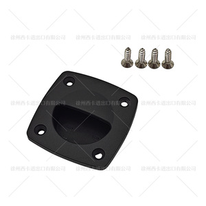 Nylon Square Drawer Handle <b>Black</b> Industrial Furniture Hardware Easy Installation For Cabinet Drawer - Product Image 3