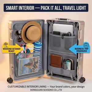 Valise à roulettes rigide classique et durable pour PC intelligent avec port de chargement USB, support de téléphone, crochet, serrure TSA, roulettes 360° OEM/ODM - Product Image 3