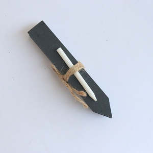 Arrow Shape Natural <strong>Slate</strong> <strong>Stone</strong> with Soap Pen Set of 6 Pcs <strong>Slate</strong> Garden Markers - Product Image 1