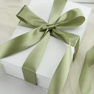 Gordon Ribbons personalized Ribbon Bow High-end Flat Ribbon Bow untuk hadiah dekorasi kotak Grosgrain Satin Bow