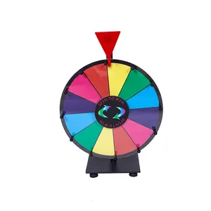 Лидер продаж 12 цветов Lucky демонстрационный пластиковый приз колеса 12 дюймов многоцветный призовые колеса