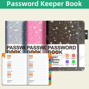 Carnet de notes B6 en gros avec mot de passe, personnalisable, pour enregistrement de courrier et de sites web, destiné <span class=keywords><strong>aux</strong></span> professionnels, fournisseur de carnets de suivi en <span class=keywords><strong>anglais</strong></span> - Product Image 1