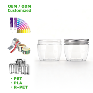 Tarro de granos de café transparente PET vacío de grado alimenticio sin BPA de 240ml, venta al por mayor, nueces, gomitas, granos, especias, tarro para almacenamiento de alimentos - Product Image 2