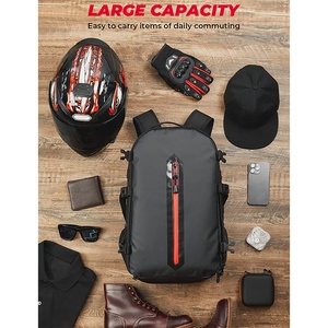 Mochila para Casco de Venta Caliente con Marco de Malla Desmontable y Cierre de Cremallera, para Ciclismo y Motociclismo al Aire Libre, de Doble Hombro, Directo de Fábrica - Product Image 2
