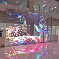Écran LED transparent invisible holographique pleine couleur P3 intérieur haute luminosité 4000cd/ ㎡   Écran publicitaire LED, écran LED