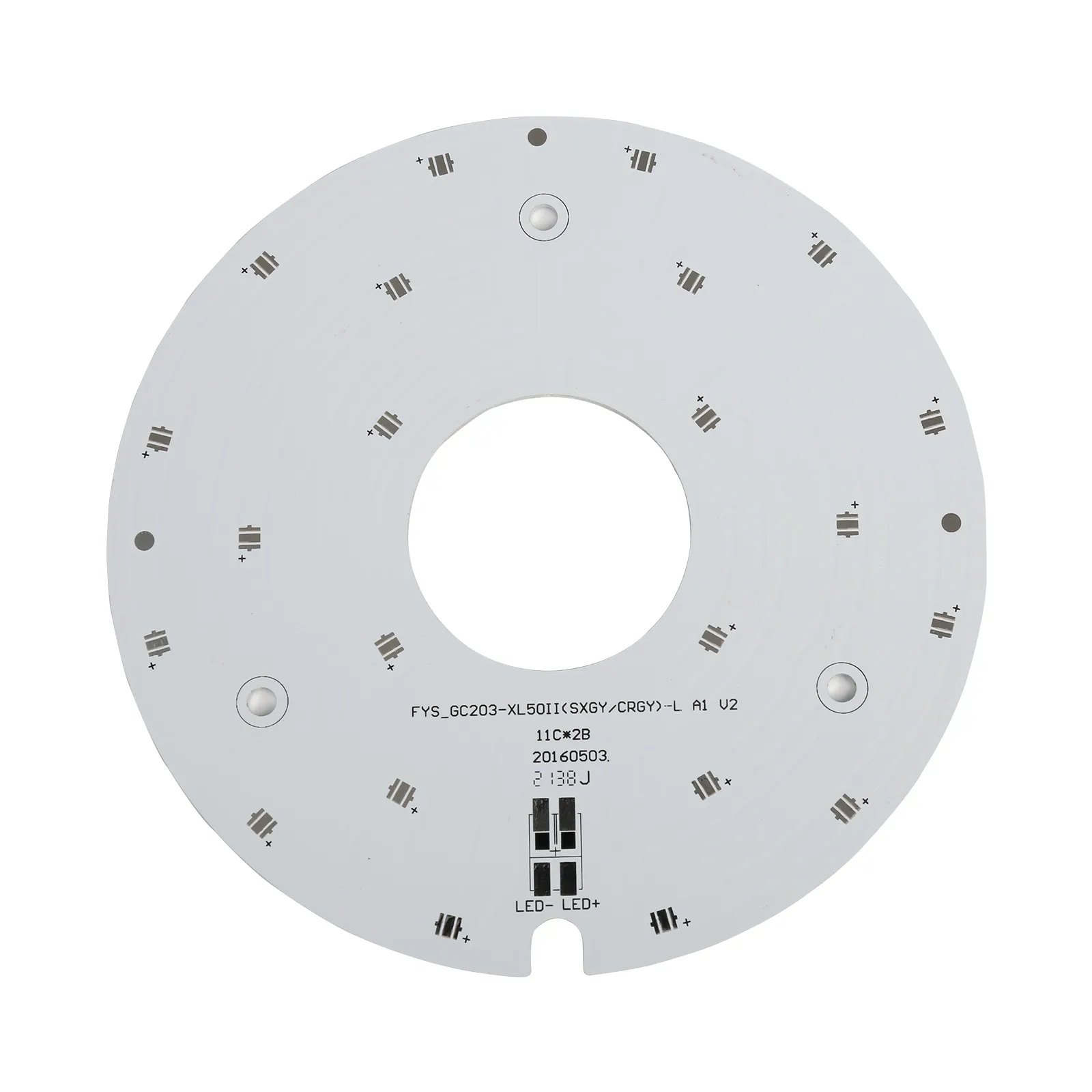 La placa de circuito PCB LED de aluminio circular es adecuada para todo tipo de componentes de fuente de luz Producción de PCB Precio OEM