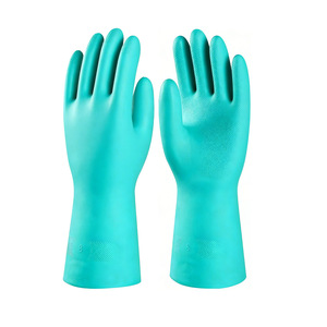Gants en nitrile robustes Blue Guardian, imperméables, résistants aux huiles et à l'abrasion, doublés de tissu floqué, pour l'industrie du soudage - Product Image 2