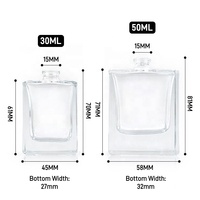 Botol Atomizer parfum kotak datar, Set botol Cologne hitam putih Matte kualitas tinggi untuk pria