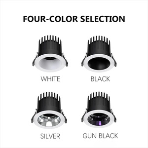 PULUOTI Modern 55mm 8W LED Foco empotrable Iluminación interior Lámpara redonda ajustable hacia abajo Nuevo diseño con aluminio negro - Product Image 2