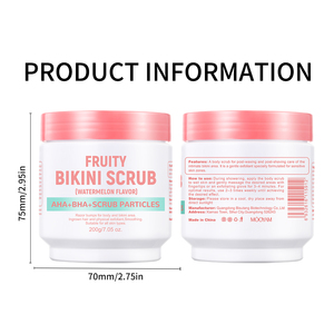 Vente en gros de gommage bikini à la fraise 200g exfoliant et lissant pour la zone du bikini avec extrait naturel de fraise - Product Image 6