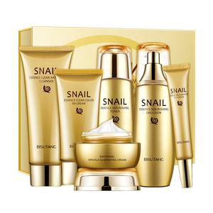 BISUTANG Marque privée Meilleurs produits de soin de la peau Escargot <span class=keywords><strong>Anti</strong></span>-âge Sérum nettoyant pour le visage Crème hydratante pour le visage Ensemble de soins de la peau - Product Image 1