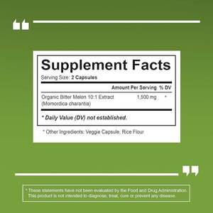 Capsules d'extrait de courge amère biologique naturelle, complément de Momordica Charantia, aide à réguler le métabolisme gastro-intestinal, OEM Privé - Product Image 5