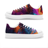 Chaussures basses décontractées blanches personnalisées à faible MOQ, design de motif et de couleur sur mesure, marque privée, vente en gros
