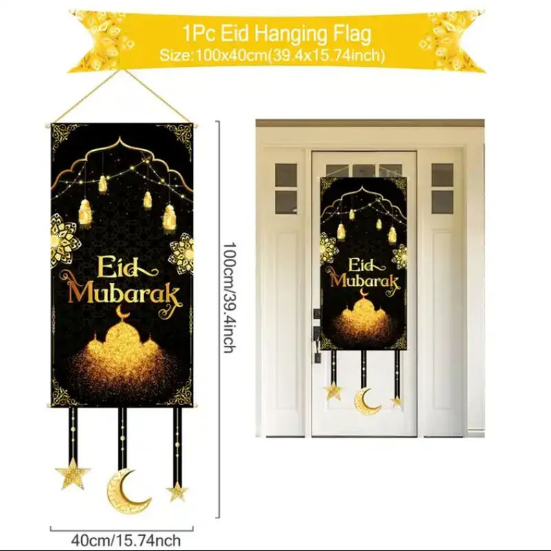 2024 Ramadan Kareem produit pour porte décoration murale Ramadan Polyester Ramadan cadeau