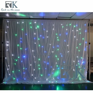 ผ้าม่านไฟ LED ลายดาวเต็มท้องฟ้า สำหรับตกแต่งงานแต่งงาน ฉากหลังดิสโก้เวที พร้อมไฟ LED สีสันสดใส - Product Image 4